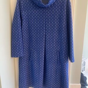 XL Tyler Boe Cobalt and White Patterned Dress